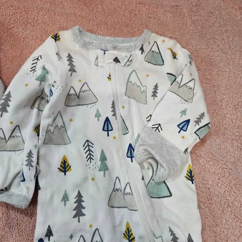 Lot of 3 Cloud Island & 1 Child of Mine Carter's Sleepers Size 0-3 Months